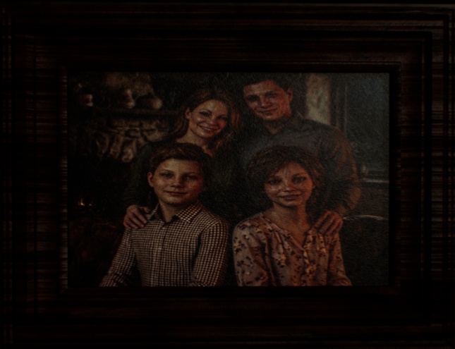 Portrait de famille dans l'obscurité